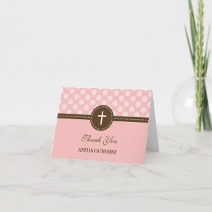 Carte de remerciements de points délicieux - rose