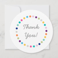 Carte de remerciements de points modernes