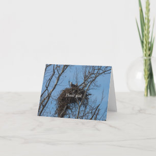 Carte de remerciements de problème double aigle