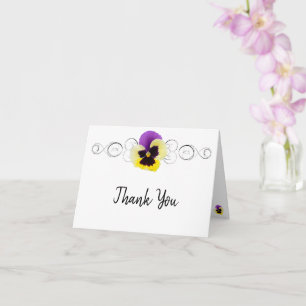 Carte de remerciements de purée jaune et violet