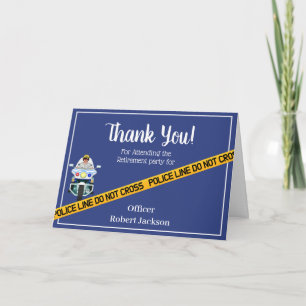 Carte de remerciements de retraite de la police bl
