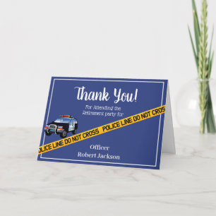 Carte de remerciements de retraite de la police bl