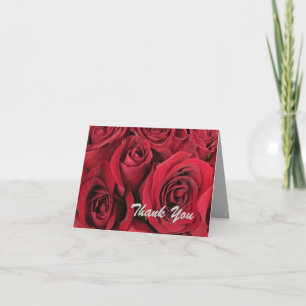 Carte de remerciements de roses rouges