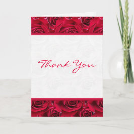 Carte de remerciements de roses rouges en