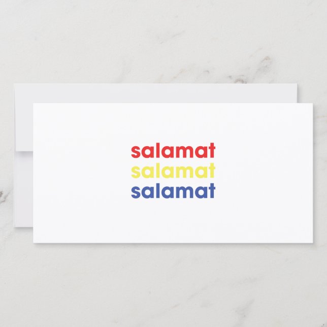Carte de remerciements de "Salamat" (Devant)