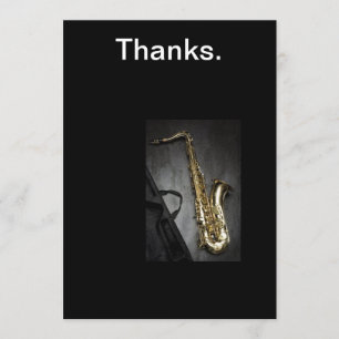 Carte de remerciements de saxophone