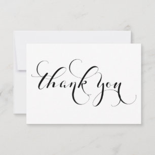 Carte de remerciements de script d'écriture manusc