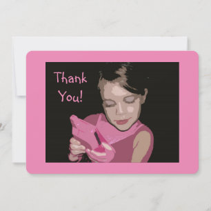 Carte de remerciements de SMS pour fille Merci
