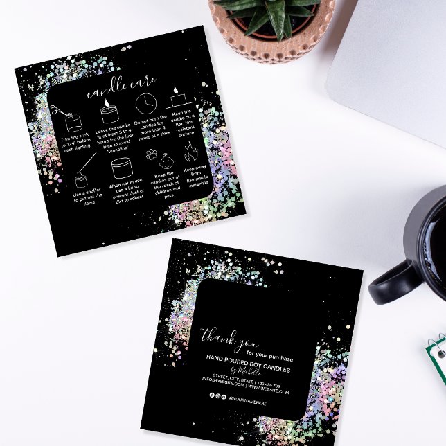 Carte de remerciements de soins aux bougies Ajoute (Créateur téléchargé)