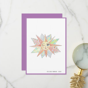 carte de remerciements de soleil géant