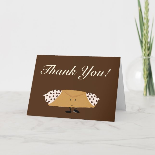 Carte de remerciements de sourire de cannolo de (Devant)