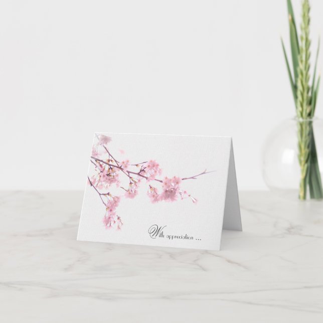 Carte de remerciements de sympathie des fleurs de  (Devant)