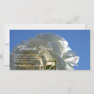 Carte de remerciements de sympathie du ciel bleu 3