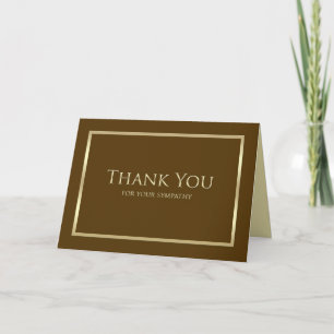 Carte de remerciements de sympathie — Sympathie cl