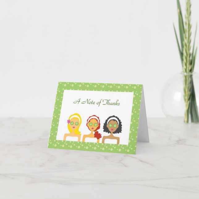 Carte de remerciements de thème spa (Devant)