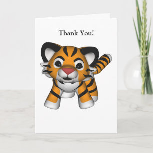 Carte de remerciements de tigre de Kawaii