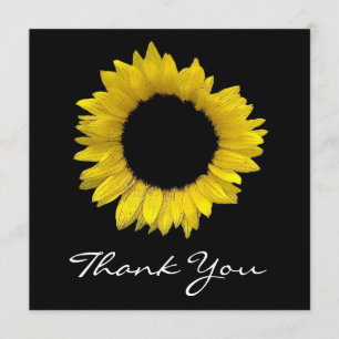Carte de remerciements de tournesol