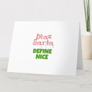Carte De Remerciements Dear Santa define nice