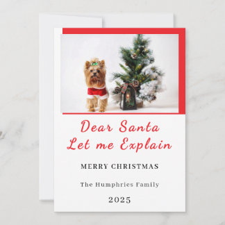 Carte De Remerciements Dear Santa, Let Me Explain - Fun photo CHRISTMAS