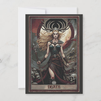 Carte De Remerciements Death Tarot Art Flat Thank You Card