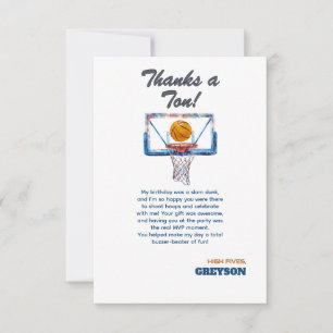 Carte De Remerciements Débutant de basketball
