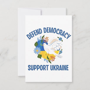 Carte De Remerciements Défendre la démocratie soutenir l'Ukraine Amérique