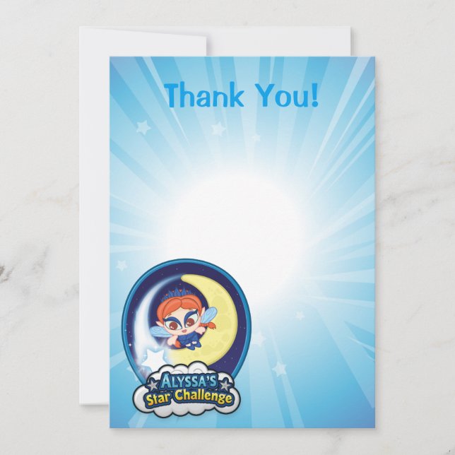 Carte De Remerciements Défi de l'étoile d'Alyssa (Devant)