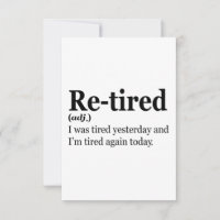 Définition Retraitée Funny Retirement Exausse Pun