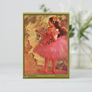 Carte De Remerciements Degas - Danseuse en Robe Rose