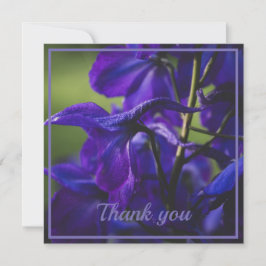Carte De Remerciements Delphinium violet profond gros