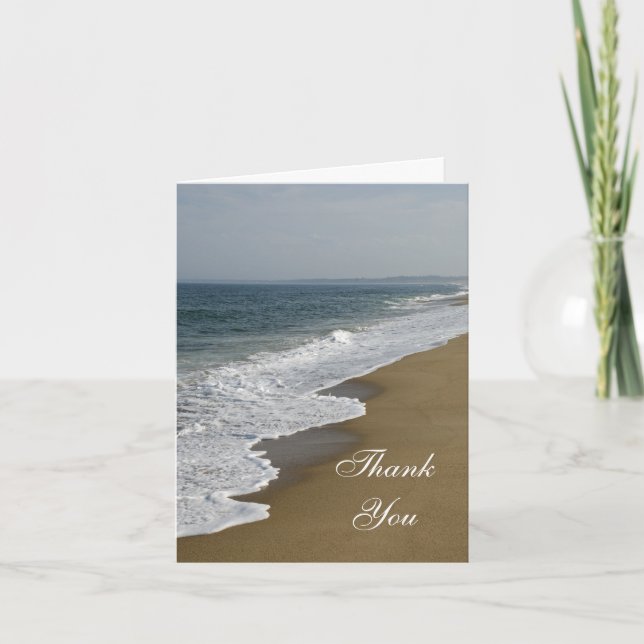 Carte De Remerciements Demoiselles d'honneur de mariage sur la plage Merc (Devant)