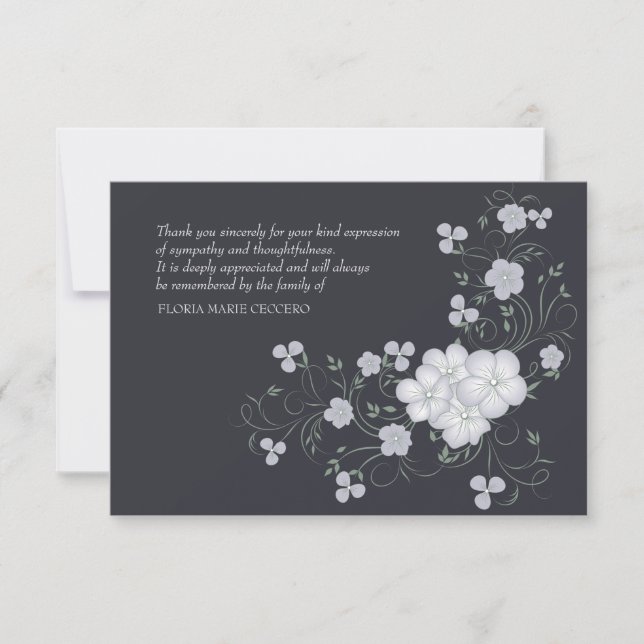 Carte de remerciements d'enterrement d'inspiration (Devant)