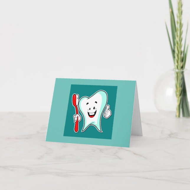 Carte De Remerciements Dentiste Bonne dent (Devant)