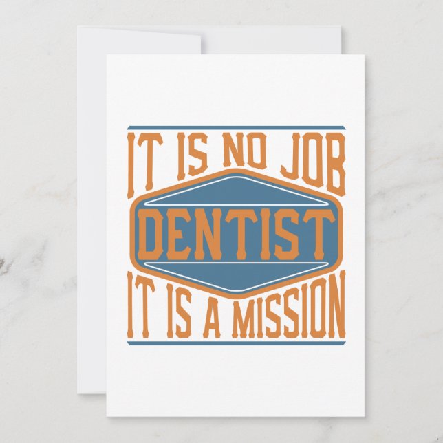 Carte De Remerciements Dentiste - ce n'est aucun travail, il est une (Devant)