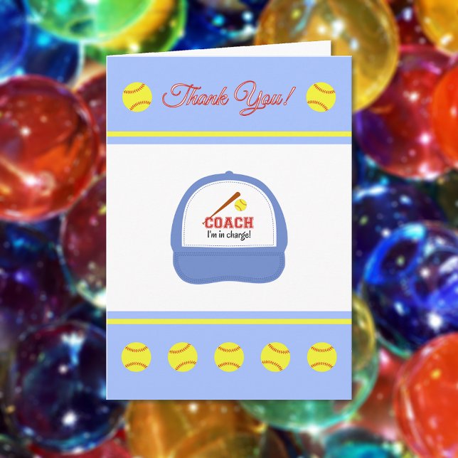 Carte de remerciements d'entraîneur de sport de so (Créateur téléchargé)