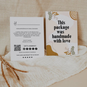 Carte de remerciements d'entreprise rétro