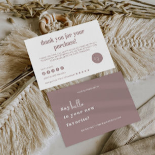 Carte de remerciements d'entreprise rétro