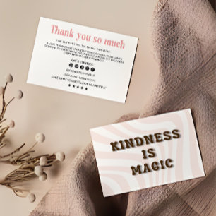 Carte de remerciements d'entreprise rétro