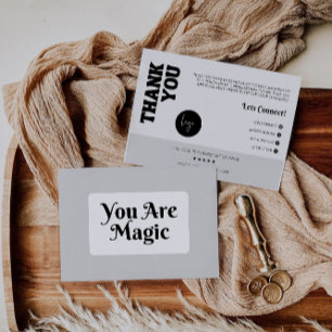 Carte de remerciements d'entreprise rétro