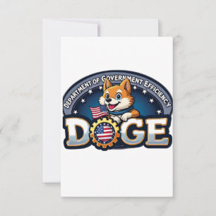 Carte De Remerciements Département de l'efficacité du gouvernement Doge D