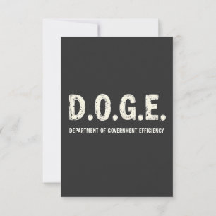 Carte De Remerciements Département de l'efficacité du gouvernement Doge D