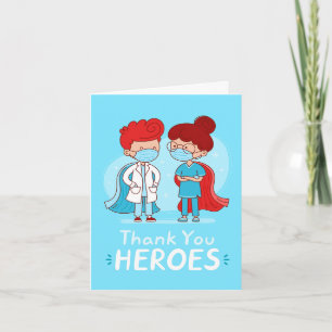 Carte de remerciements d'équipe Médicale