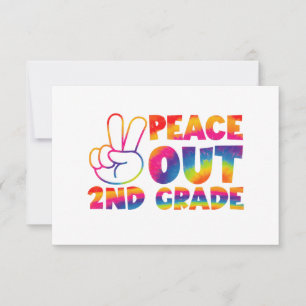 Carte De Remerciements Dernier jour de CE1 Tie Dye Au revoir CE1