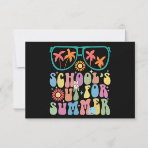 Carte De Remerciements Dernier Jour D'École Groovy Les Cours Sont Finis P