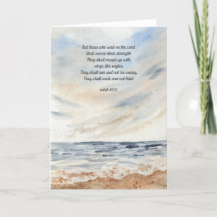 Carte De Remerciements Des ailes comme Eagles Christian Bible Verse Card