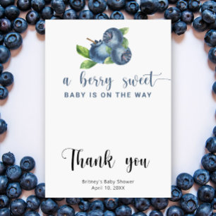 Carte De Remerciements Des bleuets sucrés