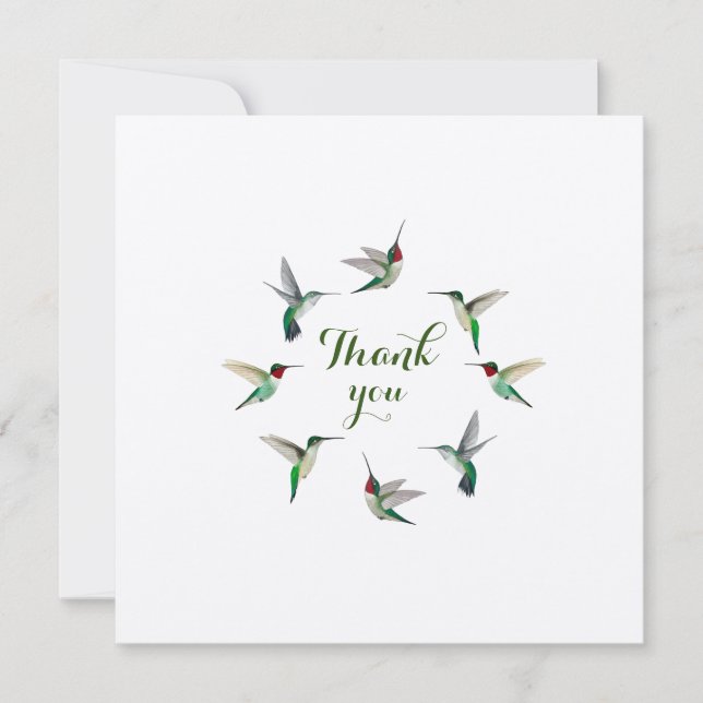 Carte de remerciements des colibris (Devant)