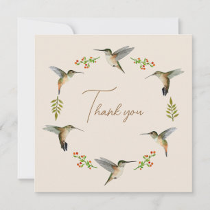 Carte de remerciements des colibris d'Allen person