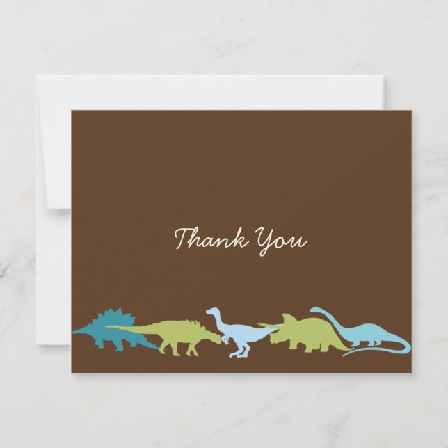 Carte de remerciements des Dinosaures (Devant)