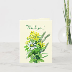 Carte de remerciements des fleurs d'été sauvages